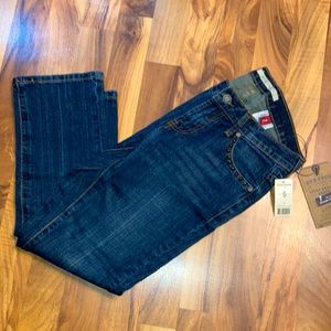 Brand New!Stetson Crop Stovepipe Straight Leg Studded Distressed Jeans Sz 2 (A2)